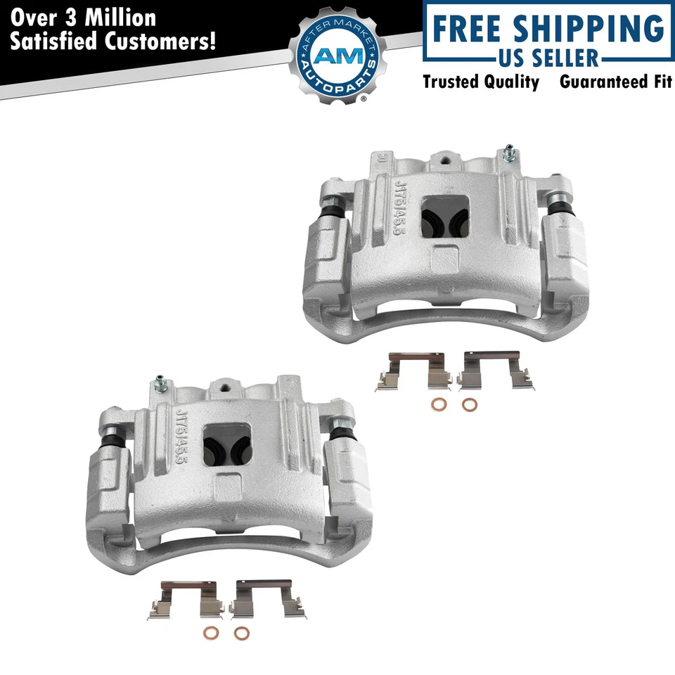Front Disc Brake Caliper with Bracket LH RH Pair for Chevy GMC Isuzu New - Image 1 of 4