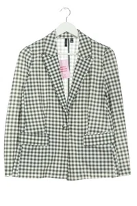 VERO MODA Blazer lungo Donna Taglia IT 40 cachi-bianco stile professionale - Foto 1 di 5