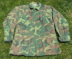 Vintage 60s Vietnam 68 Slant Pocket Jacket Tropical Jungle Poplin US Army Shirt - Picture 1 of 5