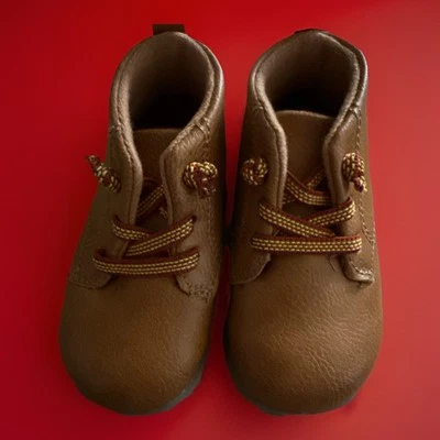 NWT Carter's Toddler Boys Kyrie Boots Tan Size 4 Soft Soles For Learning To Walk - Image 1 of 4