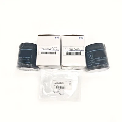 2× For Subaru Impreza Legacy Engine Oil Filter & Gasket 15208AA160 803916010 New - Image 1 of 4