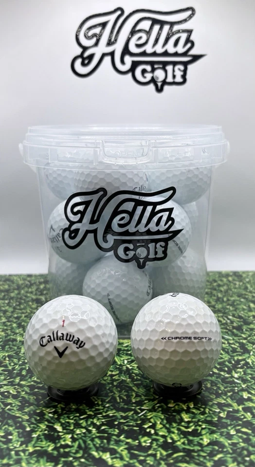 Paquete de 12 pelotas de golf blancas Callaway 2025 cromadas suaves (4A+) ~Hella Mint Plus~ Foto 1 de 1