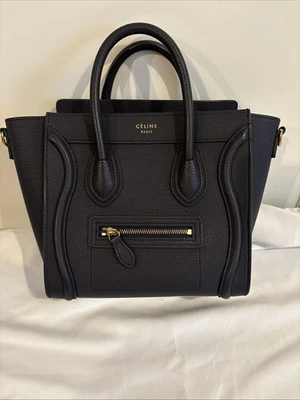 CELINE Luggage Shoulder Bag Micro Dark Blue Leather - Image 1 of 4
