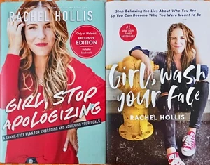 2 HB Books by Rachel Hollis: Girl, Stop Apologizing & Girl, Wash Your Face - Picture 1 of 2