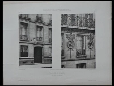 ENCYCLOPEDIE D'ARCHITECTURE n°19 1889 PARIS, 10 RUE D'ASSAS, RUPRICH ROBERT - Photo 1/2