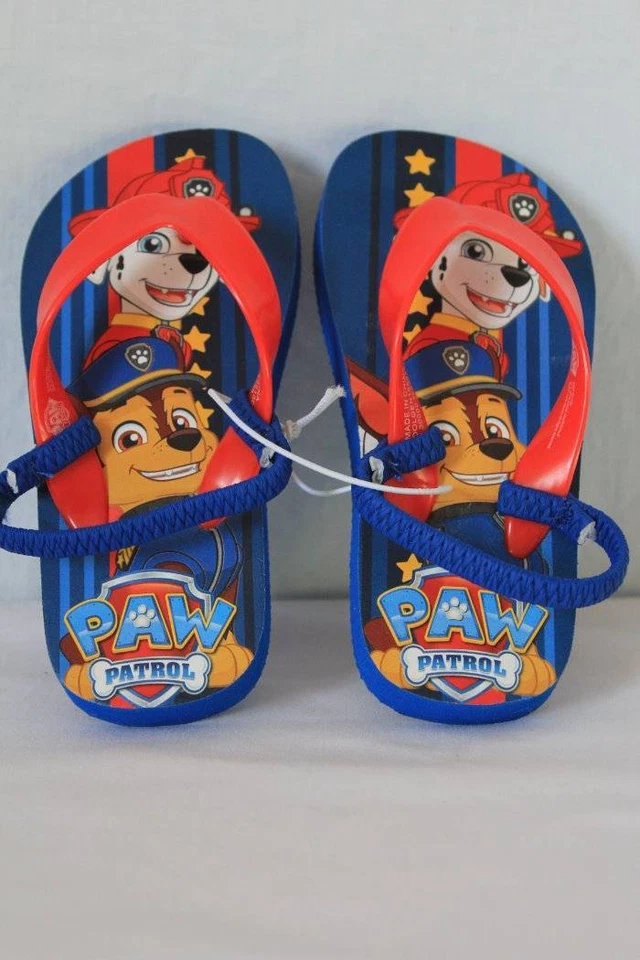 Chanclas Paw Patrol Zapatos Medianos 7-8 Perros de Rescate Sandalias Azules Niños Pequeños Foto 1 de 1