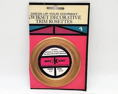 Kwikset Escutcheon Bronce Satinado Cerrojo o Perilla Borde 3-3/4" Diámetro Exterior Nuevo de Lote Antiguo Foto 1 de 4