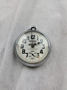 Vintage Satellite Mechanical Wind Up Pocket Watch. Not Working - Picture 1 of 2