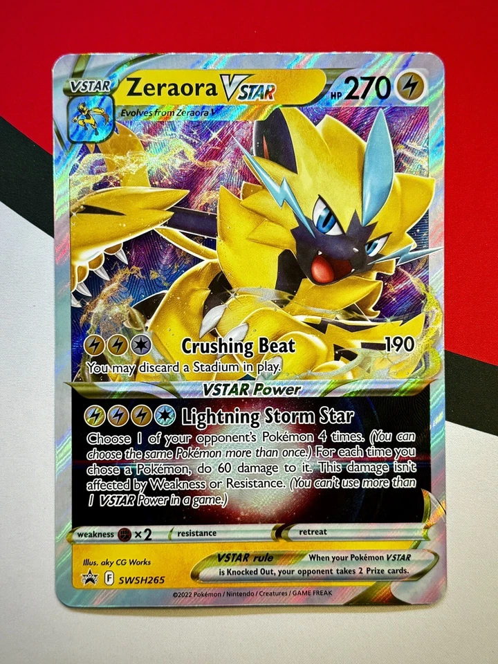 JUMBO Zeraora VSTAR Oversized Card SWSH265 Black Star Promo Pokémon PACK FRESH - Image 1 of 2