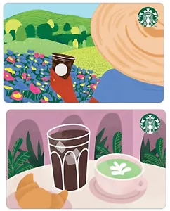 Starbucks Corea 2022 Spring Card + carta pausa caffè set 2p tracciamento - Foto 1 di 3