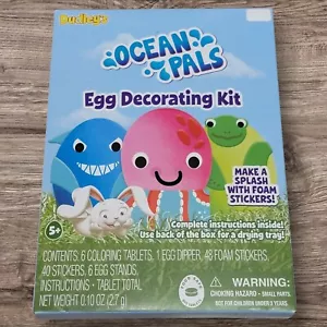 Ocean Pals Easter Egg Decorating Kit Coloring Tablets Stickers Egg Dipper Kids - Bild 1 von 2