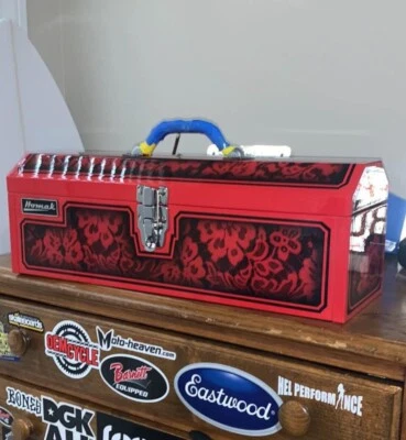 Homak 19-Inch Steel Hip-Roof Tool Box Short Red RD00119200 - Image 1 of 3