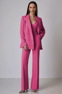Traje Para Mujer Formal Negocios Dama Oficina Trabajo Ropa Blazer Pantalón Recto 2 Piezas Foto 1 de 4
