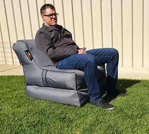 New Outdoor Indoor Folding Bean Bag Chair - Picture 1 of 4