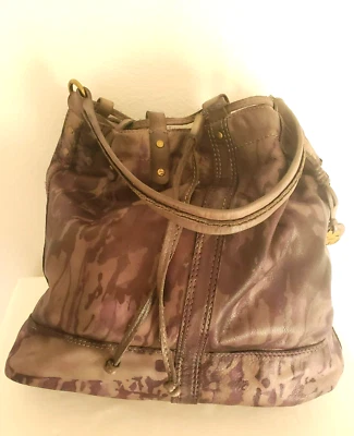 cowgirl giant citybag tote hobo graffiti brown black western purple tiedyed camo - Image 1 of 4