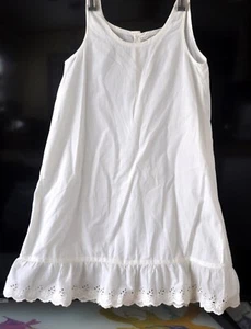 ANTIQUE 1900's HAND MADE BABY or DOLL Christening SLIP, MUSLIN, 23"  Sleeveless - Picture 1 of 2