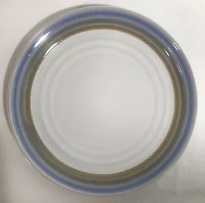 Vintage Noritake Steingut großer Teller Polar Stoneware weiß braun blau Japan - Bild 1 von 3