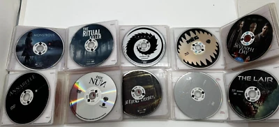 Ten Horror Movies - 10 Count Redbox DVD Lot - Discs & Cases -seventh day/lair/ - Image 1 of 4