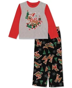 Briefly Stated Matching Big Kids Rudolph Family Pajama Set, Multicolor, 8 - Picture 1 of 1
