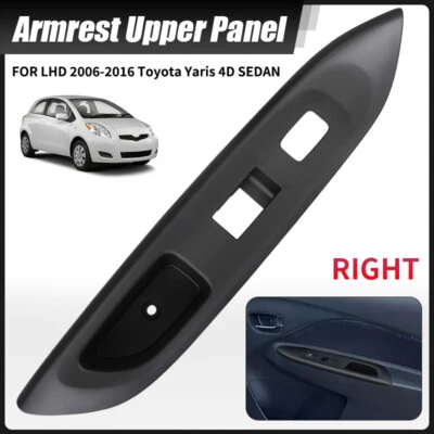 Panel de interruptor de ventana de puerta delantera derecha bisel embellecedor para Toyota Yaris 2006-2016 4 puertas Foto 1 de 4