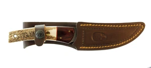 Muela 00435 Stag & Rosewood Handle Fixed Blade Knife with Leather Sheath 8" - Picture 1 of 12