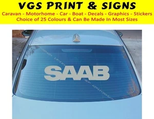 CALCOMANÍA DE VENTANA GRANDE SAAB GRÁFICOS 580mm x 130mm ELECCIÓN DE COLORES - Imagen 1 de 4