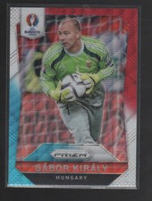 GABOR KIRALY 2016 PANINI PRIZM UEFA EURO RED AND LIGHT BLUE PRIZM CARD #236