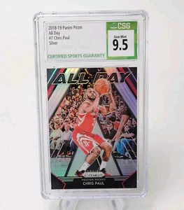 Chris Paul CSG 9.5 2018-19 Panini Prizm All Day Hyper Silver #7 Houston Rockets - Picture 1 of 2