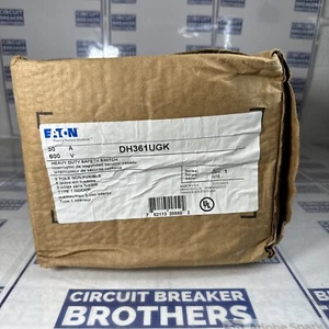 Interruptor de seguridad de alta resistencia Eaton DH361UGK 30 Amp 600V 3 polos sin fusionar nuevo - Imagen 1 de 2