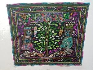 Shipibo aya visions  embroidery  cloth 448 - Picture 1 of 2