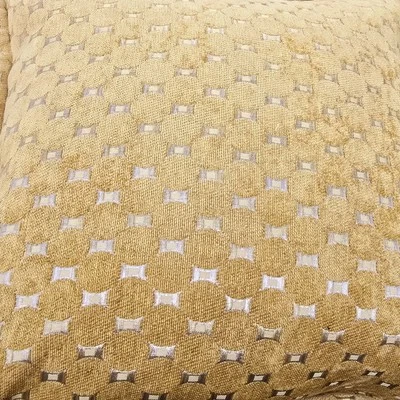 Travesseiro grande Art Deco amarelo metálico dourado (apenas fronha sem travesseiro) - Imagem 1 de 4