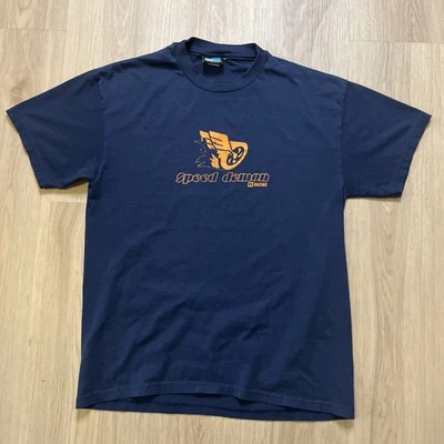 Camisa De Colección PAUL FRANK Velocidad Media Demon Racing Y2K Años 2000 Azul Marino Foto 1 de 4