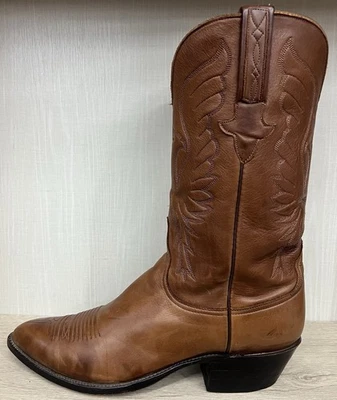 Botas de Vaquero Lucchese Western De Colección Marrón Talla 11 D Hechas en EE. UU. Foto 1 de 4