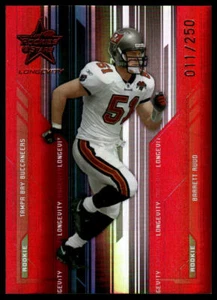 2005 Leaf Rookies & Stars Longevity #114 Barrett Ruud Ruby #/250 - Picture 1 of 2