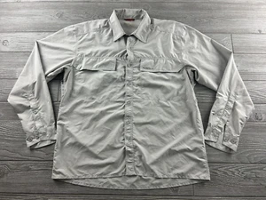 Simms Shirt Mens Gray COR3 Vented Fishing Nylon Long Sleeve Pockets - Picture 1 of 7