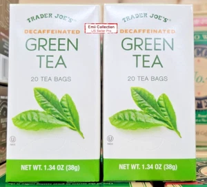 Trader Joe's Decaffeinated Green Tea 1.34oz 38g (2 Boxes) - Picture 1 of 2