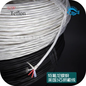 Teflón 3 núcleos línea de señal funda transparente chapada en plata red de protección - Imagen 1 de 4