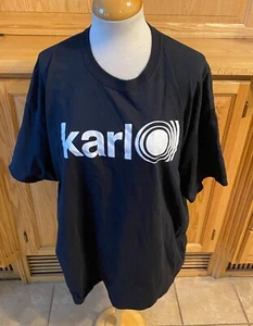 Camiseta Para Hombre Karl Negra 2XL Cuello Redondo Manga Corta Calce Clásico Informal - Imagen 1 de 10