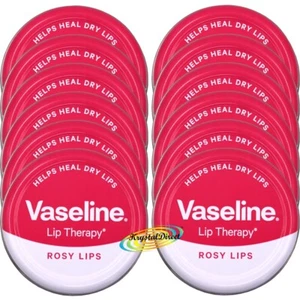 12x Vaseline Lip Balm Therapy Petroleum Jelly Rosy Lips 20g Travel Size Pot - Picture 1 of 1