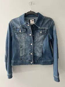 SO Jean Jacket Girls XL (14/16) Blue Denim Button Up Pockets Trucker Western - Picture 1 of 6