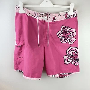 Sundek Floral Board Shorts Mens Size 33 Swim Trunks Pink - Picture 1 of 6