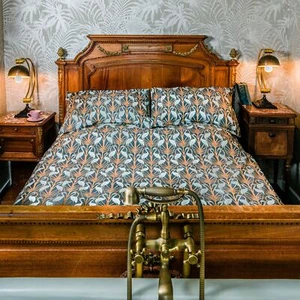 The Chateau Nouveau Airone Doppio Set da Letto Navy Acqua Uccelli Copripiumino - Foto 1 di 2