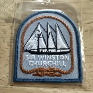 Vintage Sir Winston Churchill Ship Cloth Patch Badge Canada - Picture 1 of 6
