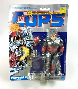 Figura de acción de colección Powder Keg COPS N Crooks nueva 1988 Hasbro años 80 dibujos animados #1 IO - Imagen 1 de 2