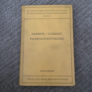 Adolf Hurwitz / Vorlesungen Über Allegemeine Funktionentheorie Und 1929 - Imagen 1 de 7