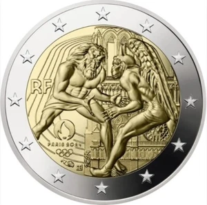 France - 2 Euro Commemorative 2024 Olympic Games Paris 2024 UNC - FREE SHIPPING - Picture 1 of 3