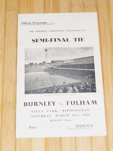 1962 FA Cup Semi Final***BURNLEY V FULHAM***31st March 1962 - Picture 1 of 2