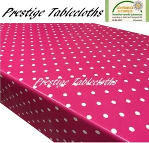 Manchas de lunares rosa cereza vinilo limpia mantel de aceite TODOS LOS TAMAÑOS - Imagen 1 de 1