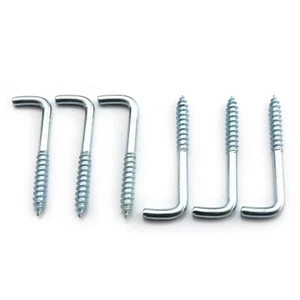 Hillman Square Bend Haken 1-13/16" 6 Stück Zink Hardware Essentials - Bild 1 von 3