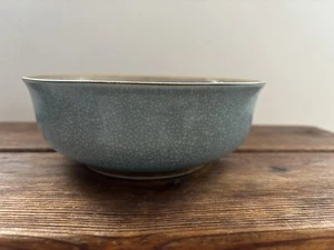 MCM Royal Copenhagen Thorkild Olsen Blue Crackle Gold Trim Footed Trinket Bowl - Picture 1 of 8